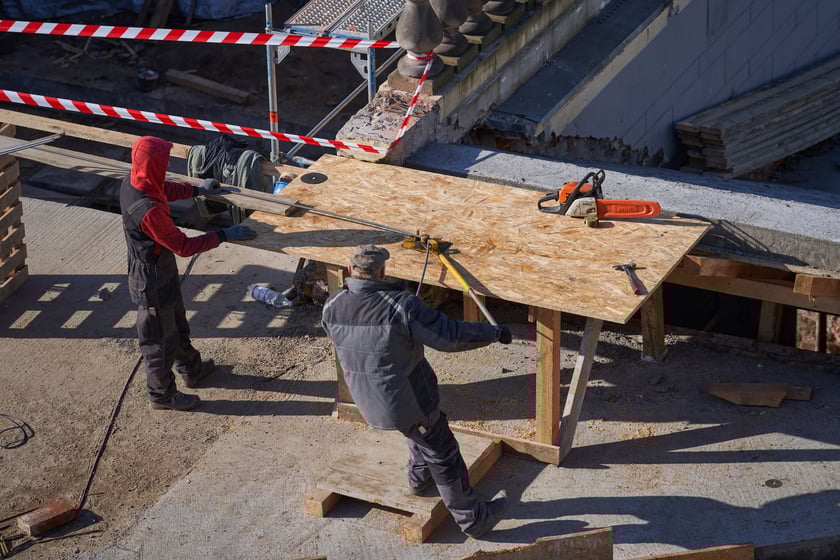 Remont Wzgórza Partyzantów w lutym 2023