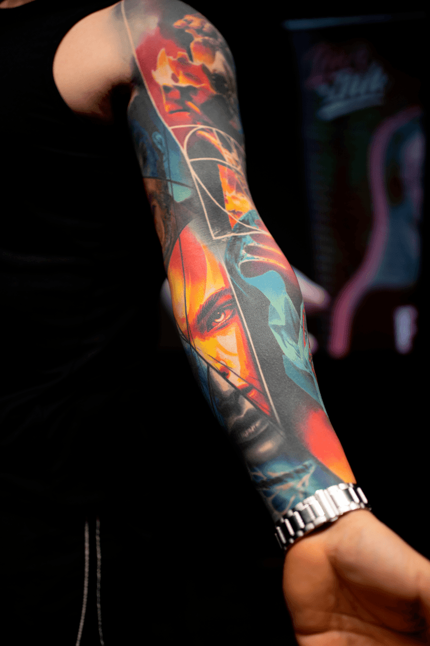 1 miejsce w kategorii Najlepszy tatuaż realistyczny -&nbsp; Alex Zakharov Space Tattoo&nbsp;