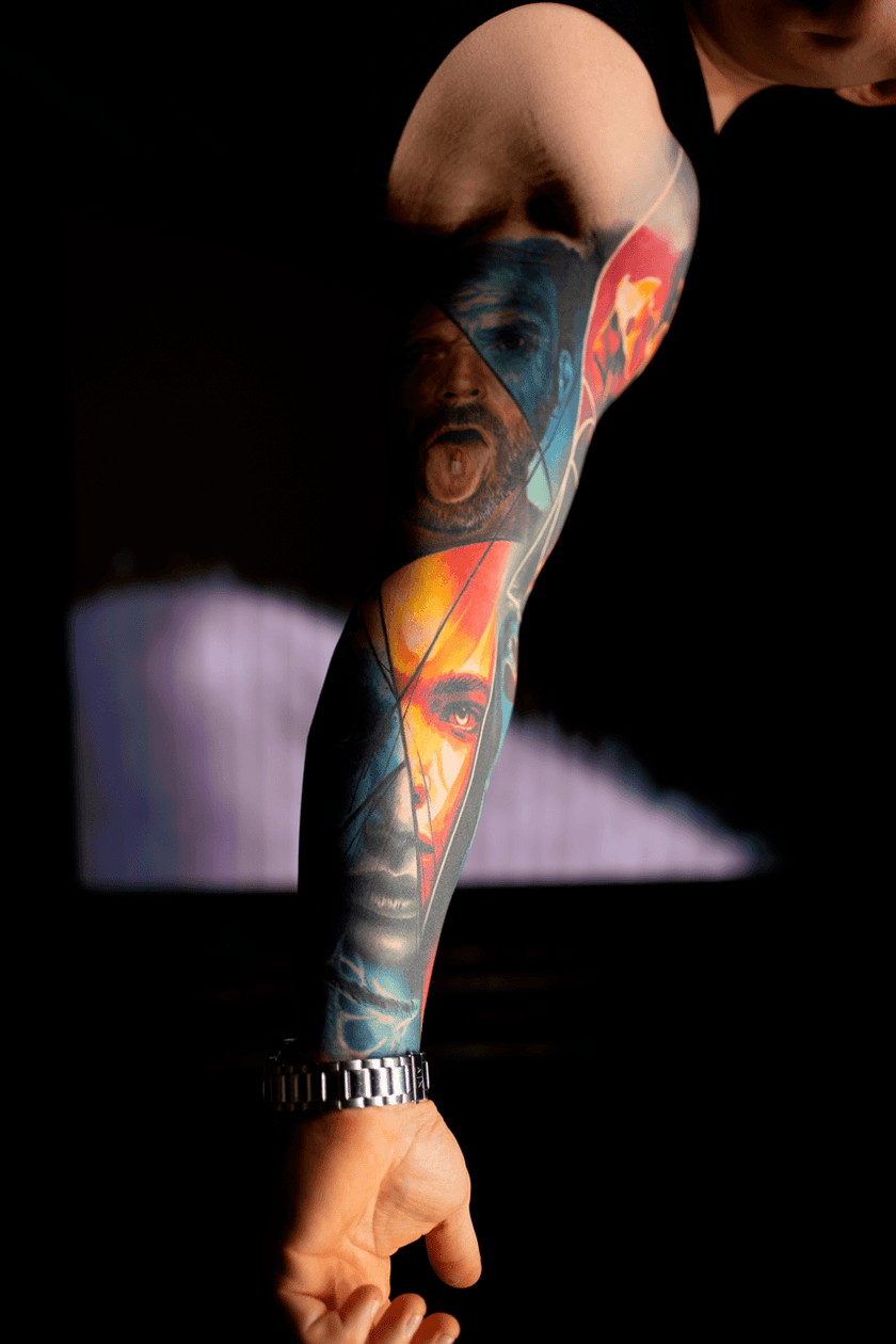 1 miejsce w kategorii Najlepszy tatuaż realistyczny -&nbsp; Alex Zakharov Space Tattoo&nbsp;