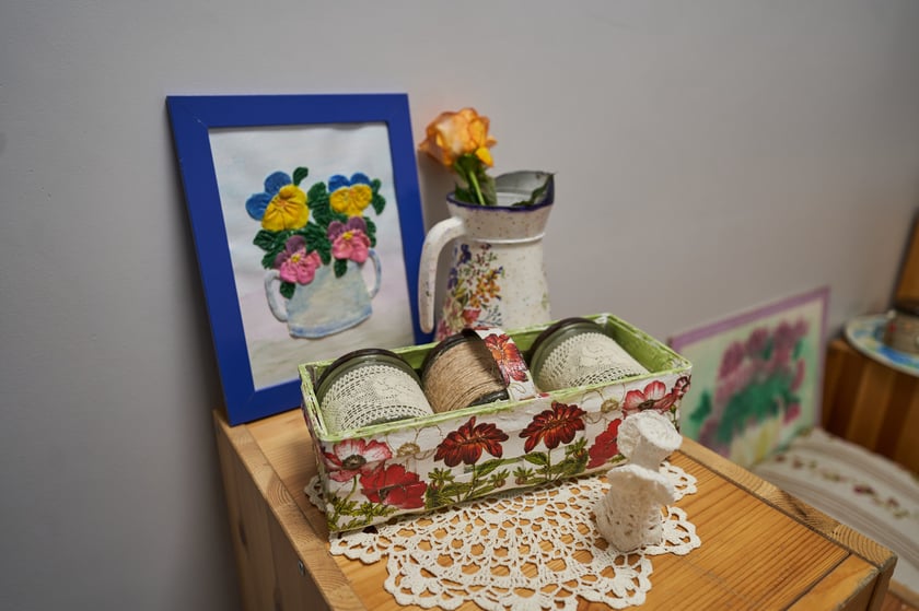 Rękodzieło wykonane przez mieszkanki schroniska&nbsp;