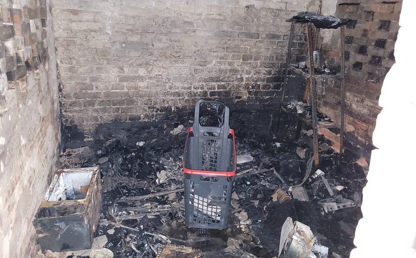 Pożar w bloku na Pilczycach