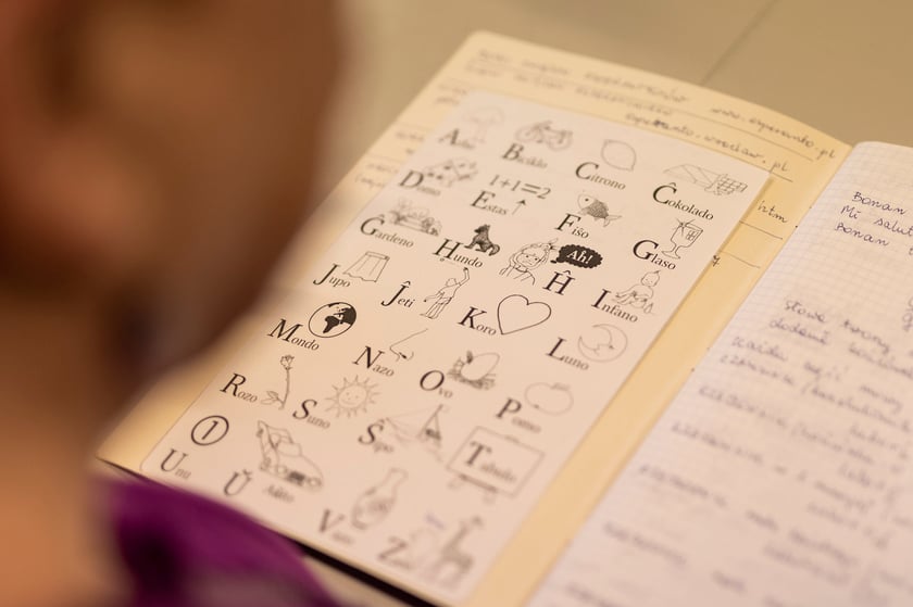 Lekcja esperanto w grupie Bogdana Dembca