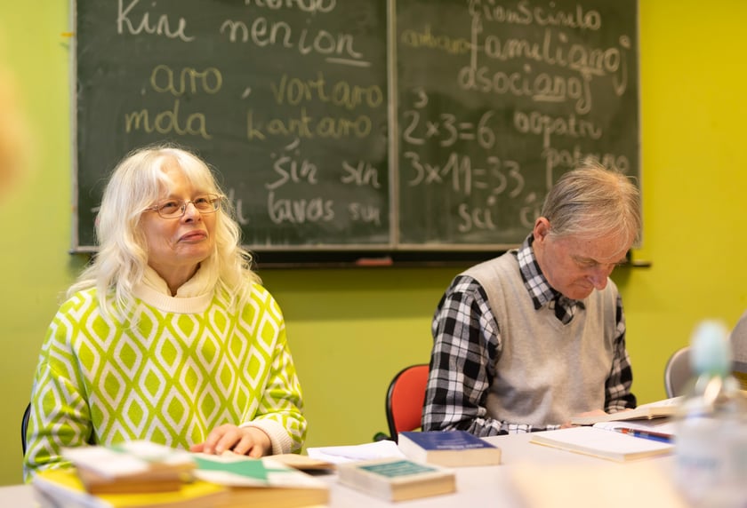 Lekcja esperanto w grupie Bogdana Dembca