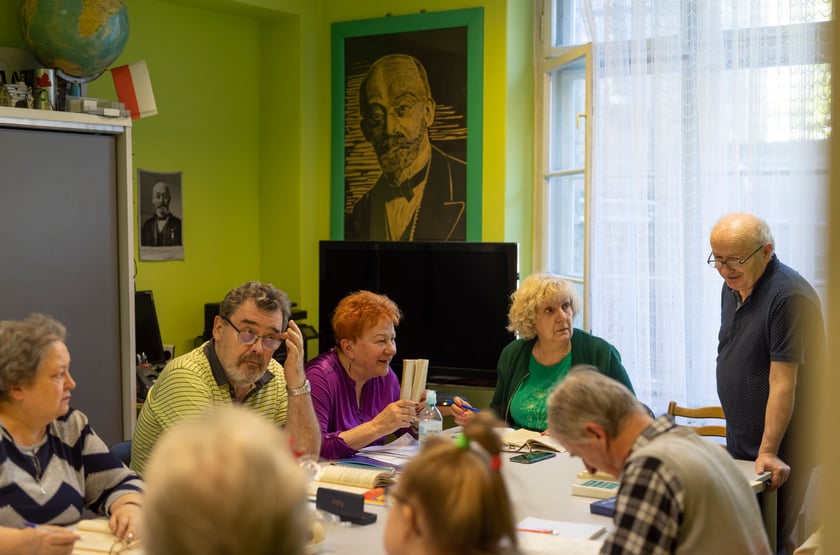 Lekcja esperanto w grupie Bogdana Dembca