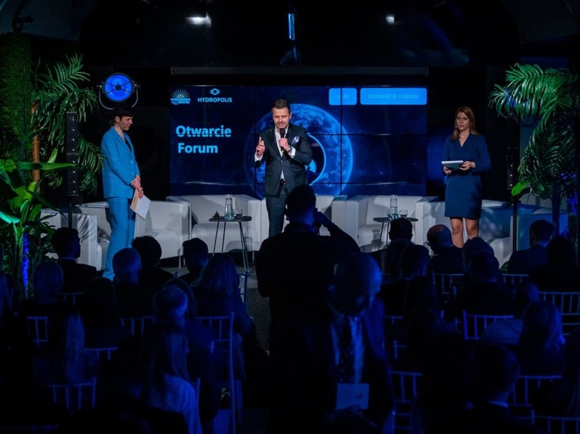 Marcin Garcarz, wiceprezes MPWiK Wrocław, podczas XII Forum Promocji Turystycznej w Hydropolis