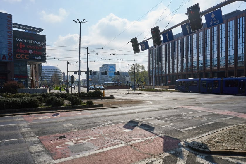 Obszar placu Dominikańskiego w kwietniu 2023 r.