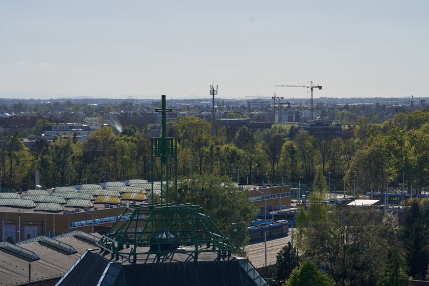 Panorama Wrocławia z perspektywy Krzyków - maj 2023