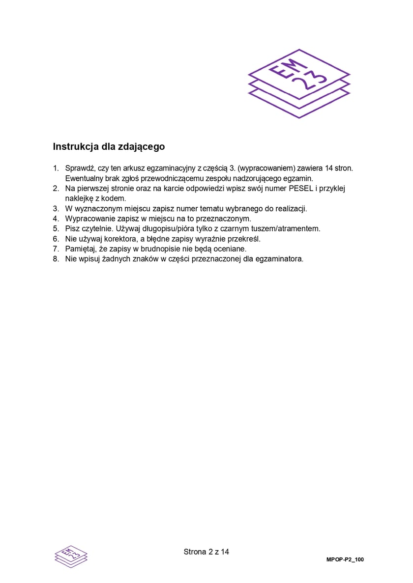 Matura z j. polskiego (formuła 2023)