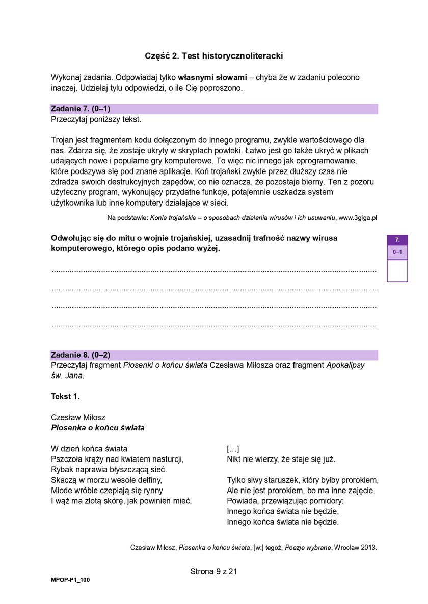 Matura z j. polskiego (formuła 2023)