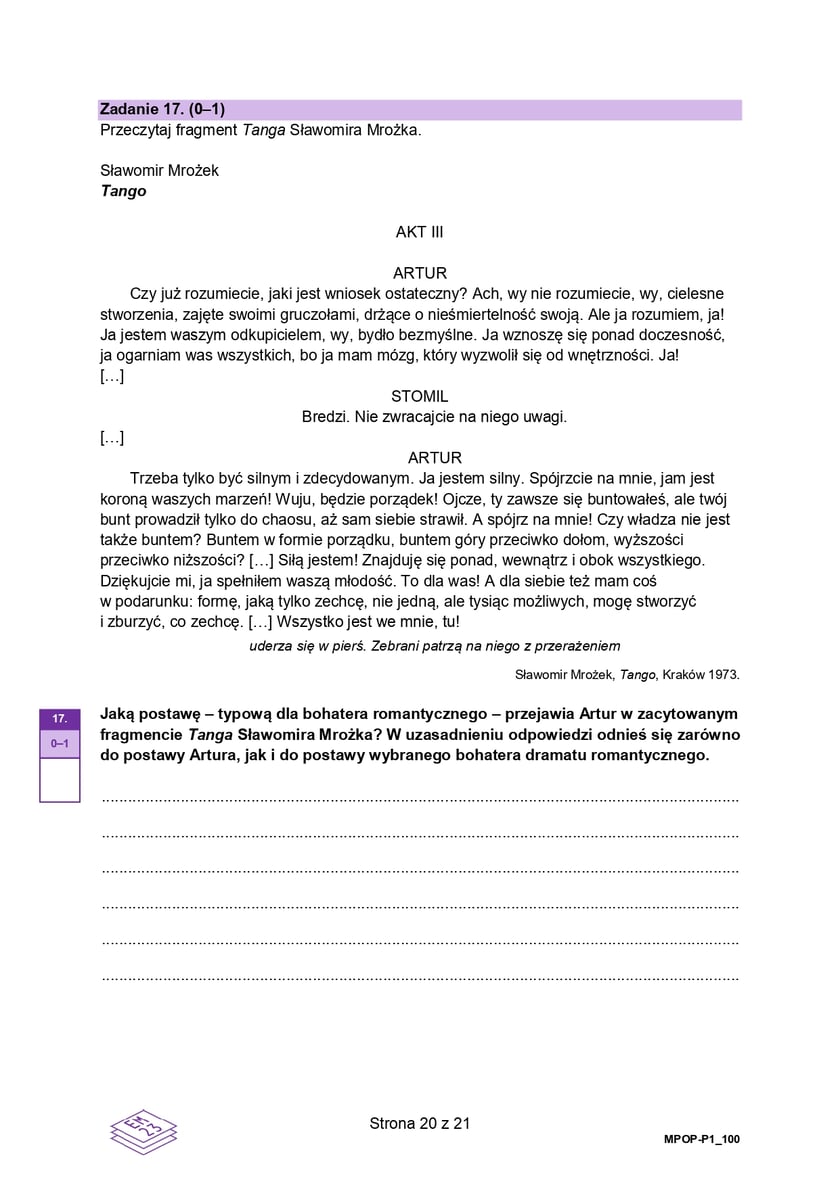 Matura z j. polskiego (formuła 2023)