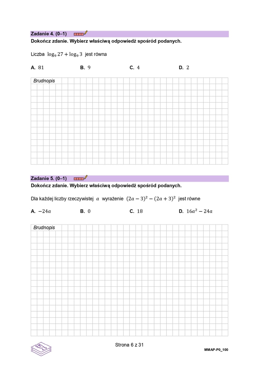 Arkusze maturalne z z matematyki formula 2023