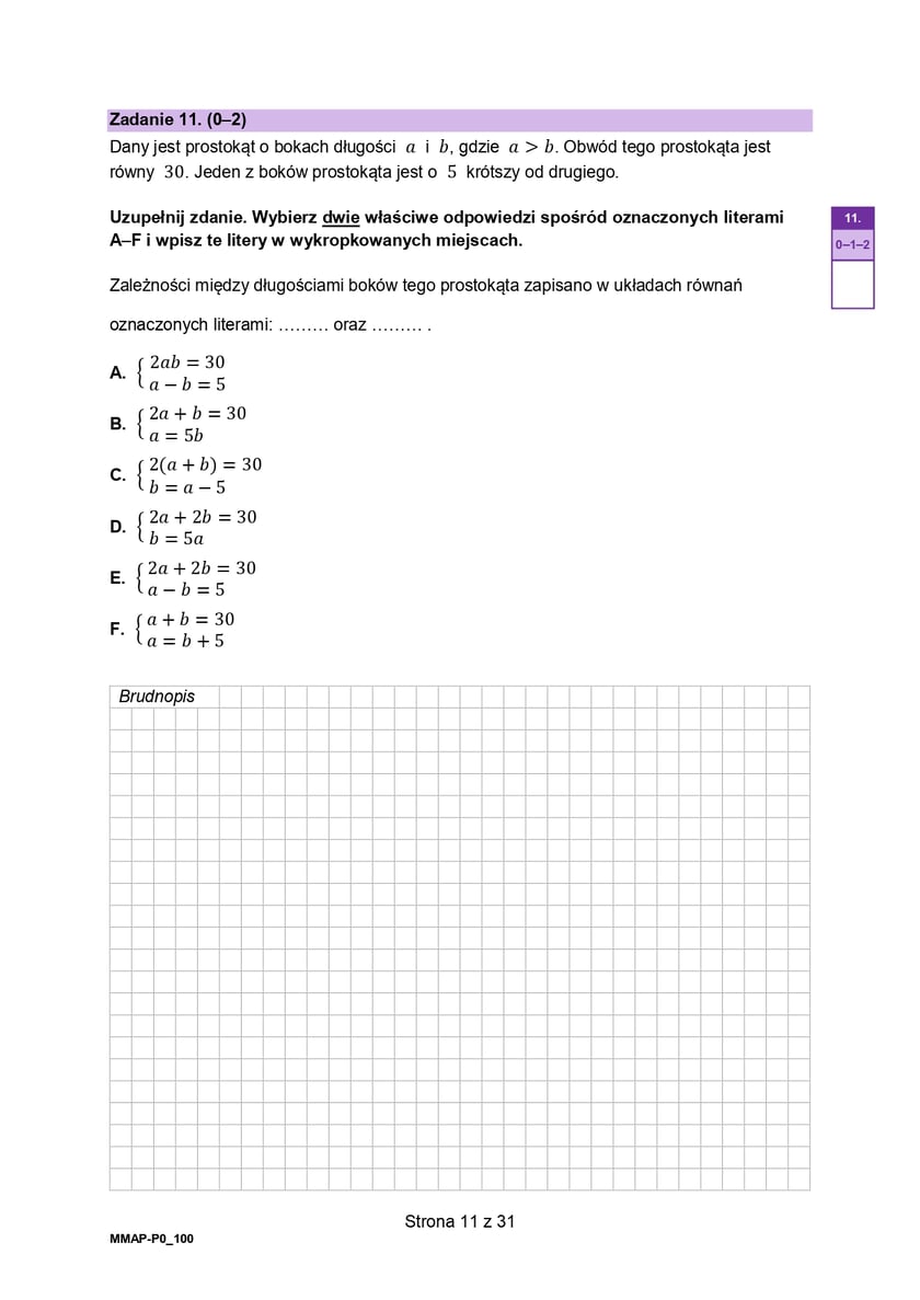 Arkusze maturalne z z matematyki formula 2023