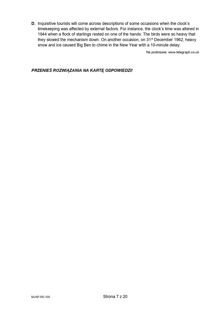 Matura z j. angielskiego na poziomie rozszerzonym (formuła 2023)