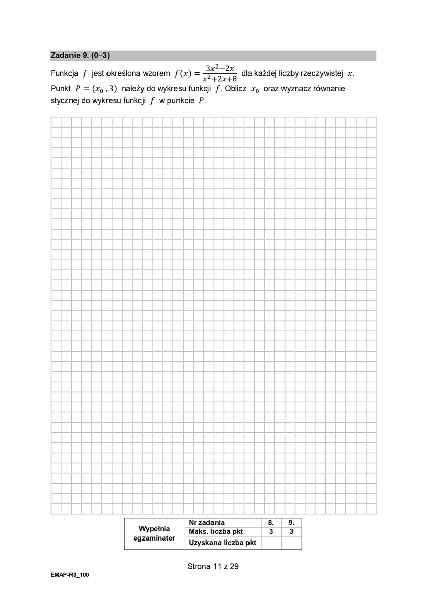 Arkusz z matematyki, poziom rozszerzony (formuła 2015)