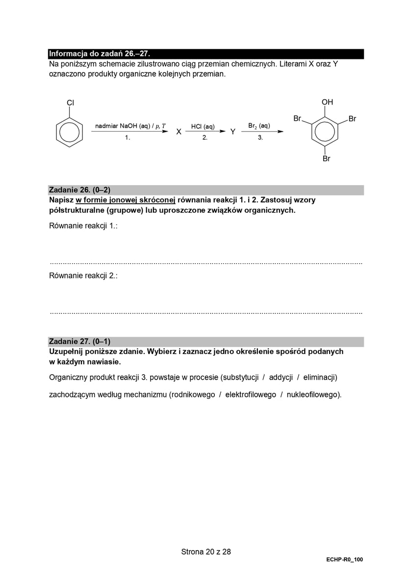 Arkusz CKE z chemii (poziom rozszerzony, formuła 2015)