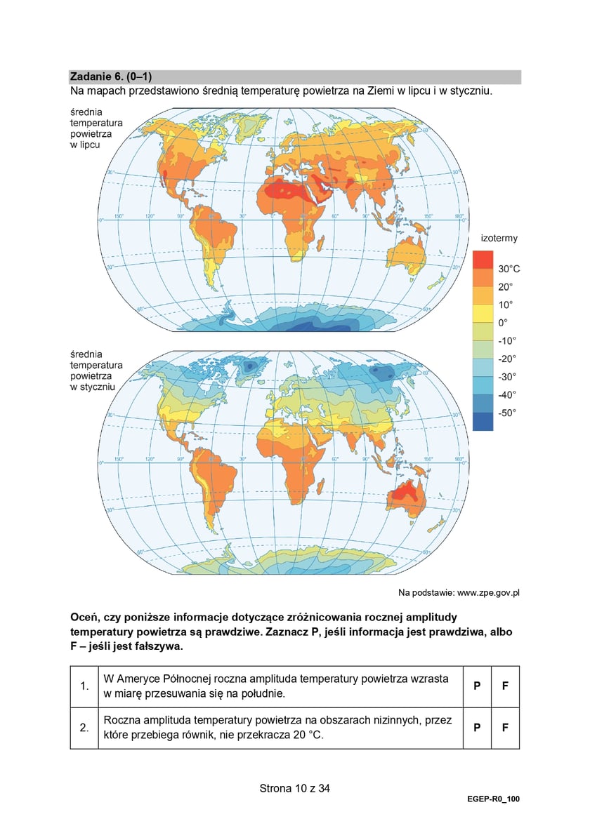 Matura z geografii (poziom rozszerzony)