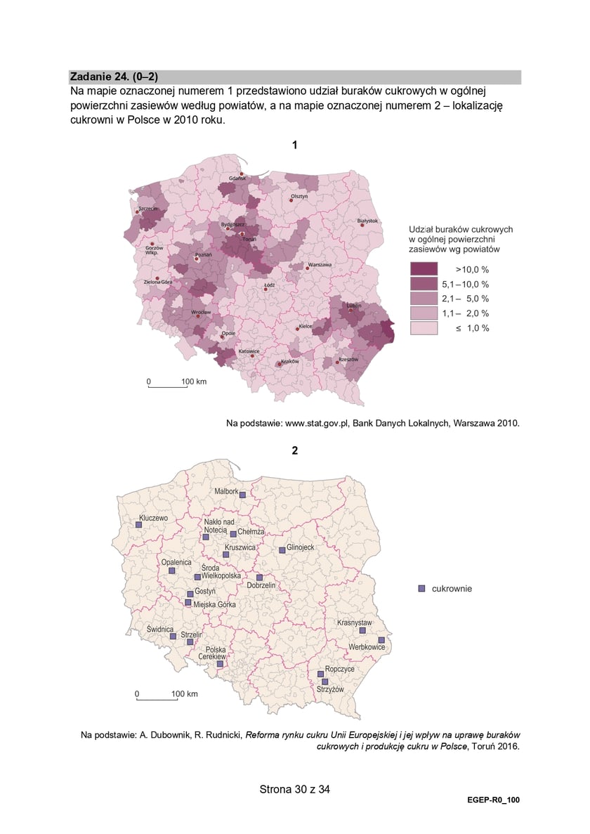 Matura z geografii (poziom rozszerzony)