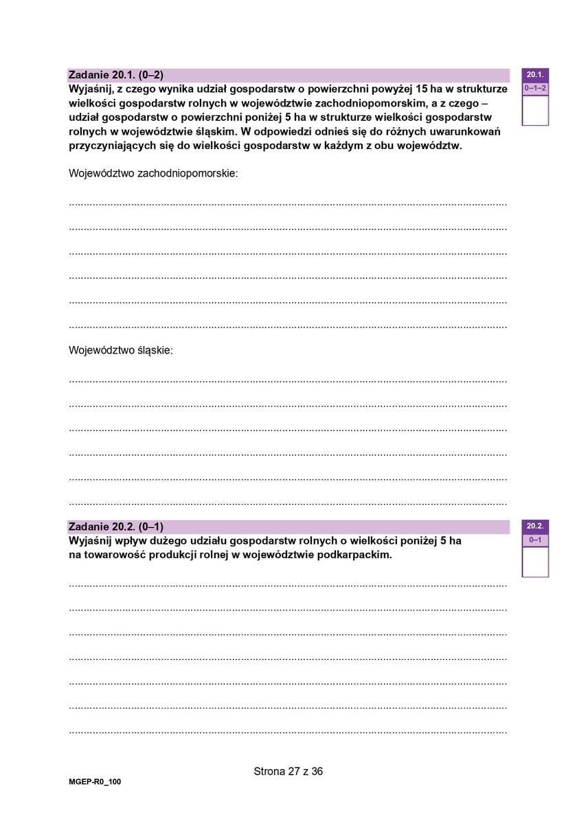 Matura z geografii (poziom rozszerzony)