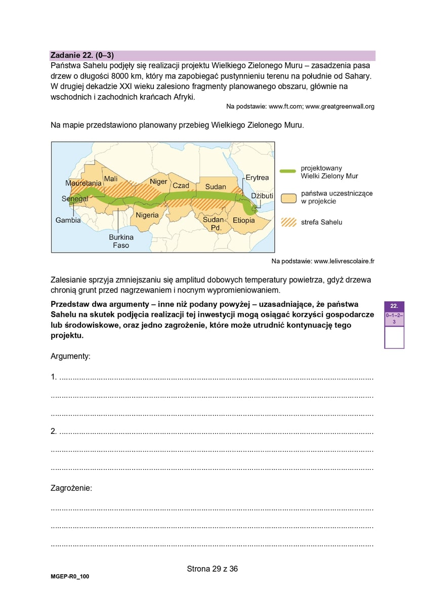 Matura z geografii (poziom rozszerzony)