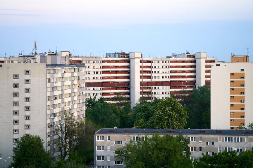 Panorama Wrocławia. Zdjęcie z 13 piętra budynku w centrum miasta.