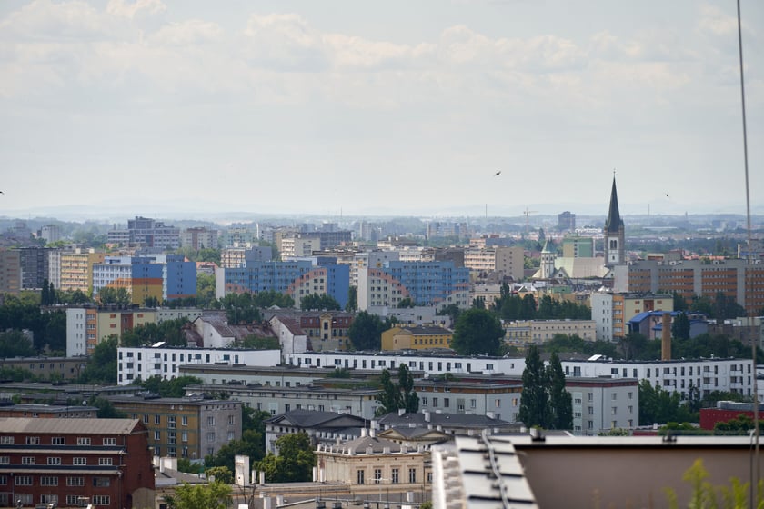 Panorama Wrocławia z dachu Atal Towers