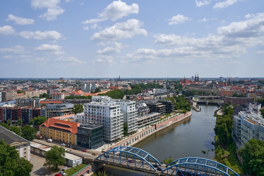 Panorama Wrocławia z dachu Atal Towers