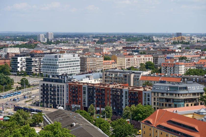 Panorama Wrocławia z dachu Atal Towers