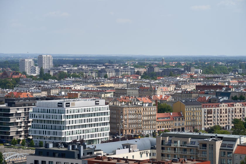 Panorama Wrocławia z dachu Atal Towers