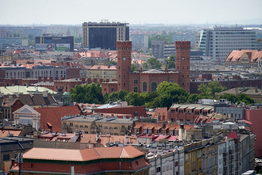 Panorama Wrocławia z dachu Atal Towers