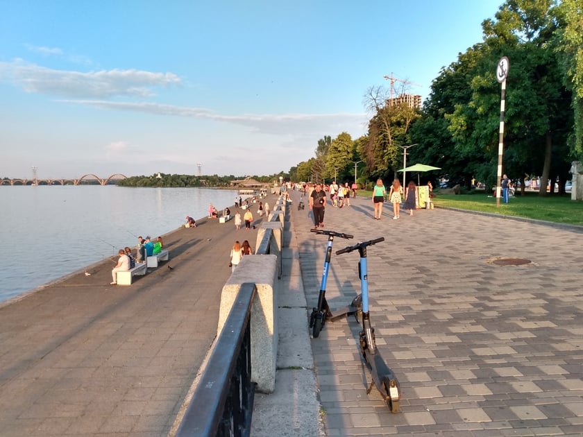 Dnipro. Bulwar nad Dnieprem