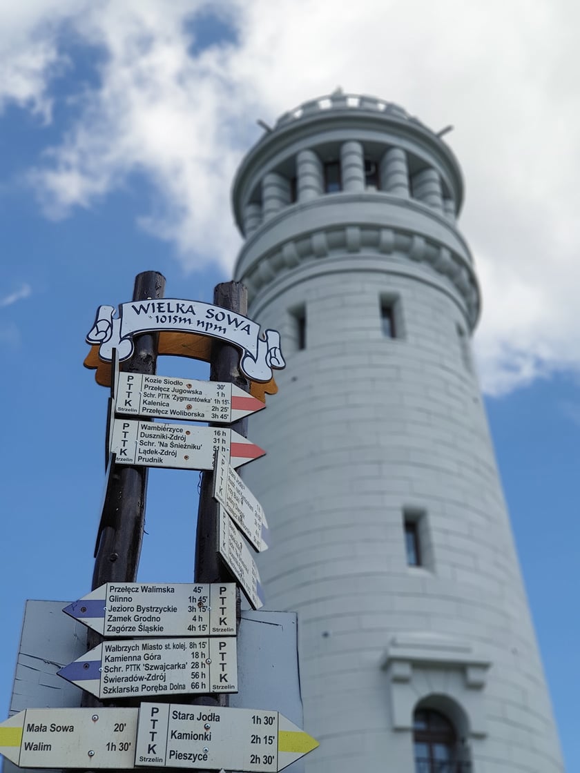 Uroczystość z okazji otwarcia wieży widokowej na Wielkiej Sowie po remoncie