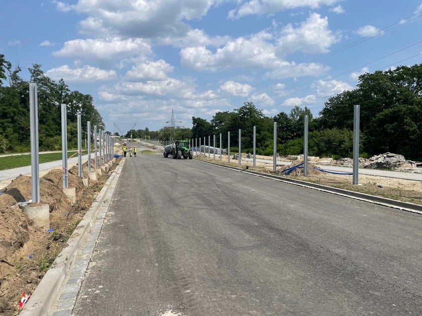 Most Olimpijski nad Odrą (Aleja Wielkiej Wyspy) w budowie, pierwsze dni lipca 2023 r.