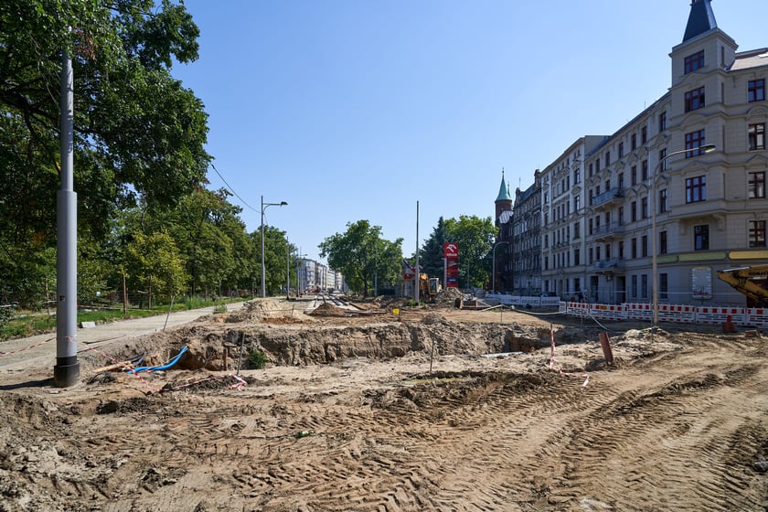 Przebudowa placu Staszica i ulicy Pomorskiej w sierpniu 2023 roku