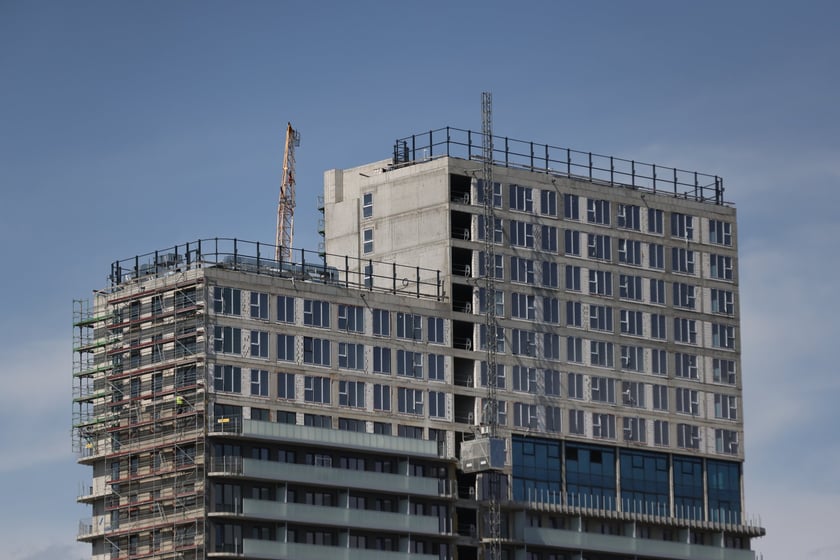 Kompleks Quorum przy ul. Sikorskiego - zdjęcia z budowy z końca sierpnia 2023 r.