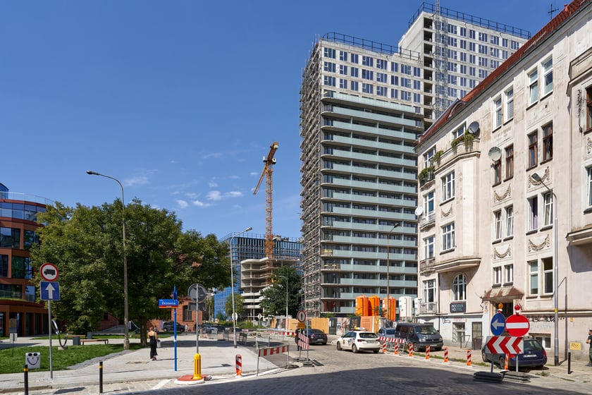 Kompleks Quorum przy ul. Sikorskiego - zdjęcia z budowy z końca sierpnia 2023 r.