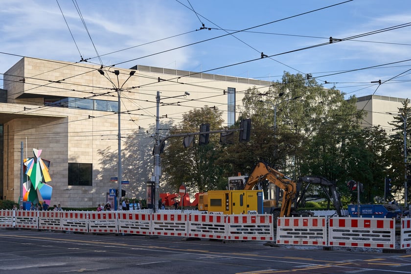 Przebudowa torowiska na skrzyżowaniu Piłsudskiego i Świdnickiej we Wrocławiu, 5.09.2023