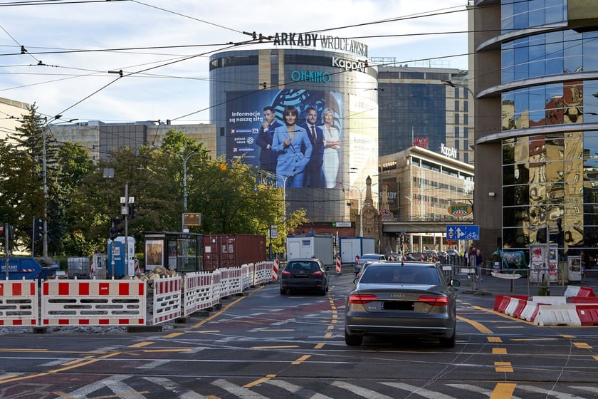 Przebudowa torowiska na skrzyżowaniu Piłsudskiego i Świdnickiej we Wrocławiu, 5.09.2023