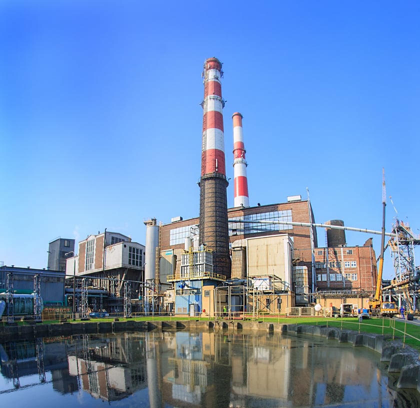 Stara elektrociepłownia w Siechnicach.