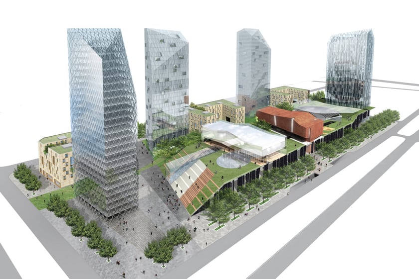 To kolejna koncepcja zabudowy Centrum Południowego przedstawiona przez węgierską firmę Trigranit Development podczas postępowania przetargowego w 2006 r. Projekt autorstwa pracowni Kuryłowicz & Associates Sp. z o.o.