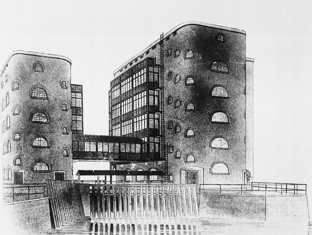 Niezrealizowany projekt Hansa Poelziga Papierni na Kępie Mieszczańskiej z 1907 roku