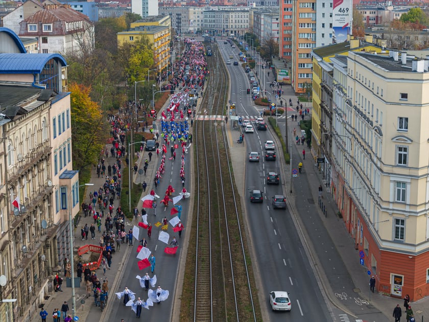 11 listopada we Wrocławiu - parada i marsz. Zobaczcie zdjęcia z ziemi i powietrza