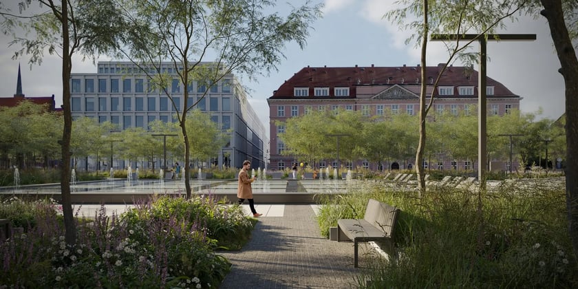 Wizualizacja - tak wkrótce wyglądać będzie plac Nowy targ