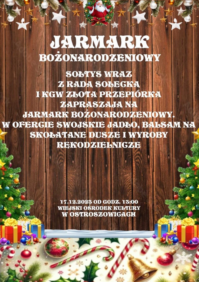 Program jarmarku świątecznego