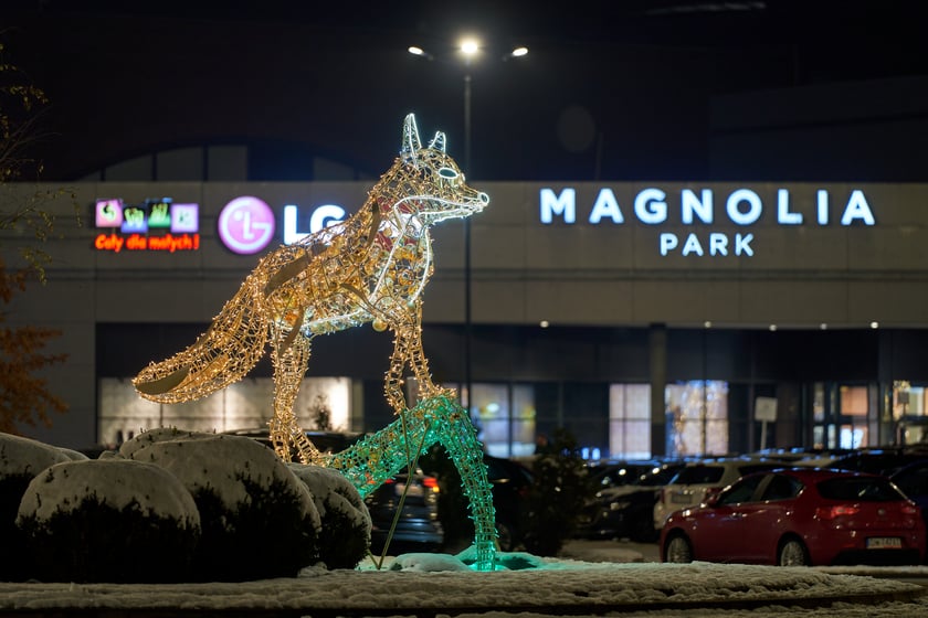 Iluminacje świąteczne wokół wrocławskich galerii