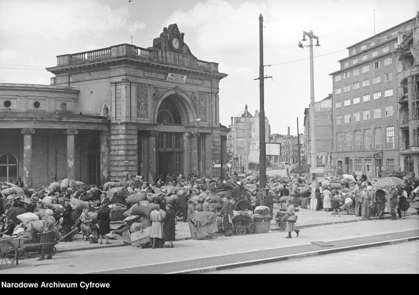 Wrocław tuż po II wojnie światowej. Dworzec Świebodzki lata 1947-50.&nbsp;