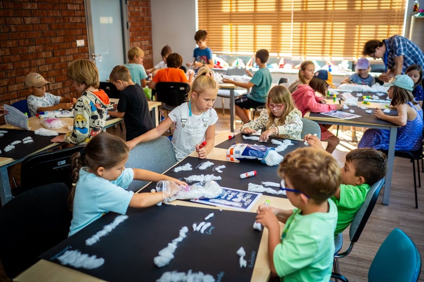 Uczestnicy zajęć dla dzieci w Hydropolis