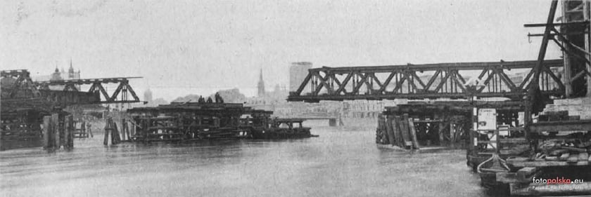 Budowa mostu Grunwaldzkiego we Wrocławiu w latach 1908-1910 - archiwalne zdjęcia