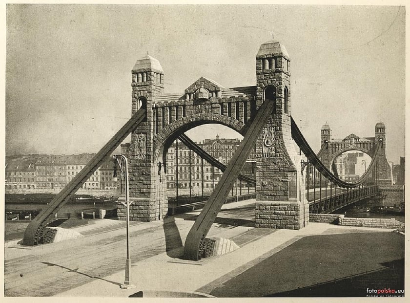 Budowa mostu Grunwaldzkiego we Wrocławiu w latach 1908-1910 - archiwalne zdjęcia