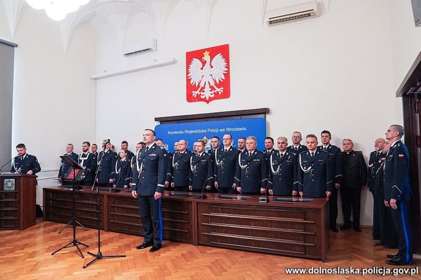 Ślubowanie nowych dolnośląskich policjantów we Wrocławiu