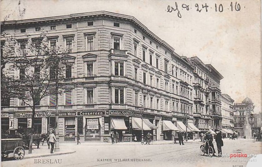 1916 , Nieistniejące naroże ul.Powstańców Śl.- Swobodna.